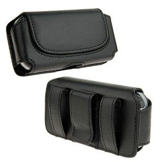 Black Horizontal Leather Pouch For Nokia 2720 Phone Case Cover with Belt Clip Magnetic Closing Cell Phones & Accessories