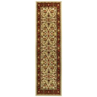 Floral Garden Traditional Ivory Runner Rug (110 X 610)