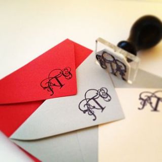 personalised monogram stamp by stompstamps