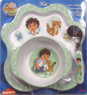 Go Diego Go Toddler Mealtime Set  Baby Dinnerware Sets  Baby