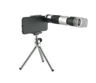 16x Manual Focus Telescope + 220x Microscope Phone Aluminum Camera Lens with Tripod for Iphone 5  Camera Lenses  Camera & Photo