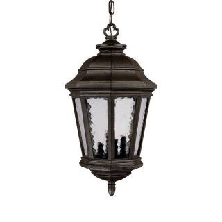 Barrington Collection Hanging Lantern 4 light Outdoor Marbleized Mahogany Light Fixture