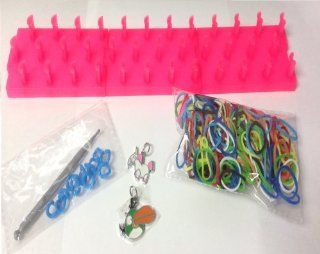 Loom Band Kit with Metal Animal Charms     Everything Your Need to Make Beautiful Bracelets Toys & Games