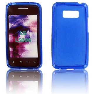LG LS696 (Optimus Elite) Crystal Blue Skin Case Cell Phones & Accessories