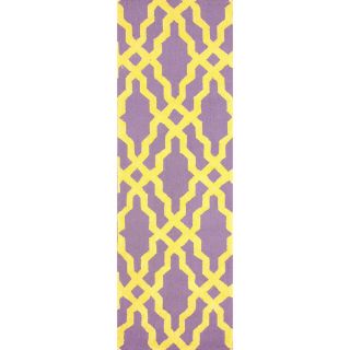 Nuloom Hand hooked Purple/ Gold Wool blend Runner Rug (26 X 8)