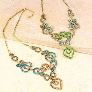 swirly heart necklace by lisa angel