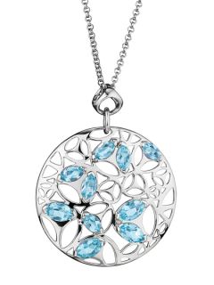 Ricamo Silver & Blue Topaz Pendant Necklace by Di MODOLO
