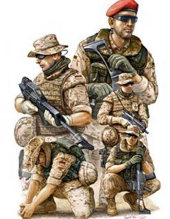 1/35 Miniature Figure Modern German ISAF Soldiers in Afghanistan 00421   Plastic model kit Toys & Games