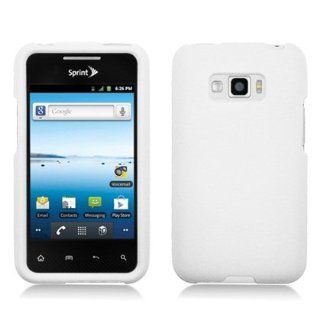 Bundle Accessory for Sprint Lg Optimus Elite Ls696   White Hard Case Protector Cover + Lf Stylus Pen Cell Phones & Accessories