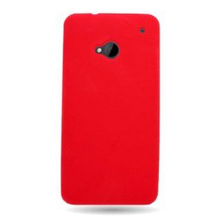 CoverON Soft Silicone RED Skin Cover Case for HTC ONE M7 ATT / T MOBILE / SPRINT / TING [WCP711] Cell Phones & Accessories