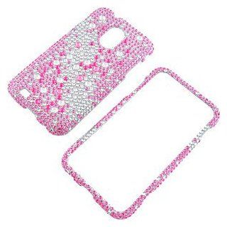 Rhinestones Protector Case Samsung Galaxy S II Epic 4G Touch D710 (Sprint,US Cellular), 2 Tone Hot Pink Full Diamond Cell Phones & Accessories
