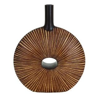 Brown/ Black Polystone Vase
