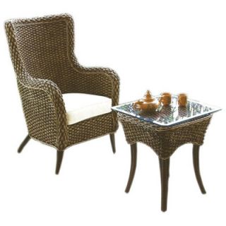 Hospitality Rattan Cozmel Lounge Am Chair and Table Set Cushions
