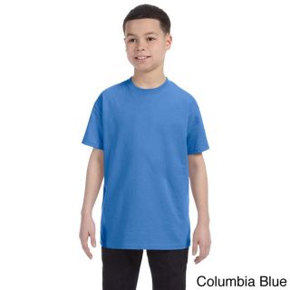 Jerzees Youth 50/50 Heavyweight Blend T shirt Blue Size L (14 16)