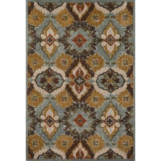 Hand tufted Edison Blue Wool Rug (23 X 39)