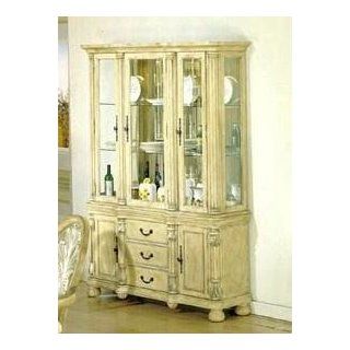 Coronado Antique White Silver Brushed Buffet and Hutch Set by Acme   8668   Sideboards