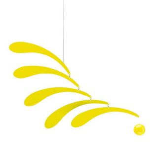 Flensted Mobiles Abstract Flowing Rhythm Mobile f005Yellow Color Yellow