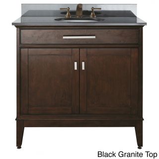 Avanity Madison 36 inch Single Vanity In Light Espresso Finish With Sink And Top