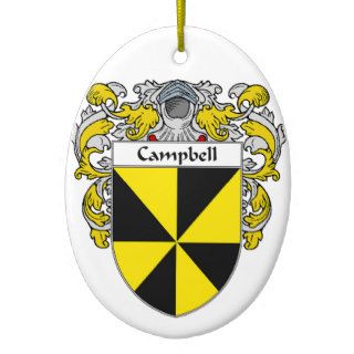 Campbell Coat of Arms/Family Crest Christmas Ornaments