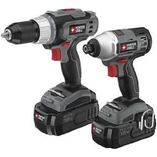 Factory Reconditioned Porter Cable PC218IDC 2R 18V Cordless 1/2 in. Drill Driver and Impact Driver Combo Kit   Power Tool Combo Packs  