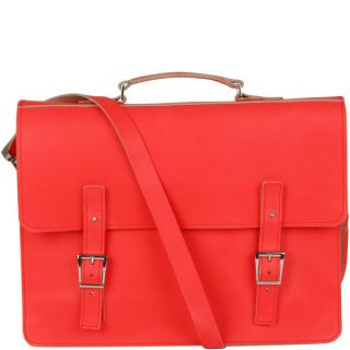 Brit Stitch Leather Laptop Bag   Poppy Red      Womens Accessories