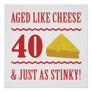 40th Birthday Gag Gift Poster