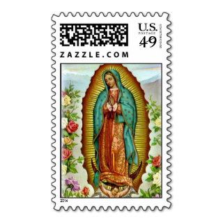 Our Lady of Guadalupe with Roses Postage Stamp Postage