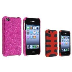 Purple/ Black Snap on Case for Apple iPhone 4/ 4S (Set of 2) BasAcc Cases & Holders