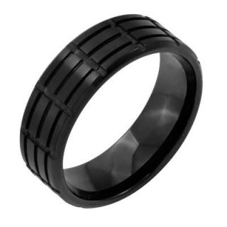 band in black ion plated stainless steel $ 49 00 ring size select