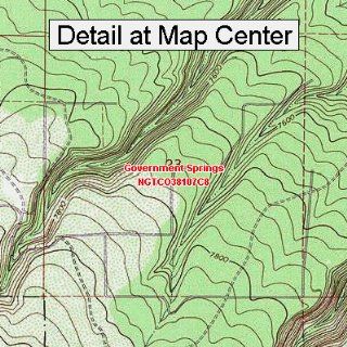 USGS Topographic Quadrangle Map   Government Springs, Colorado (Folded/Waterproof)  Outdoor Recreation Topographic Maps  Sports & Outdoors