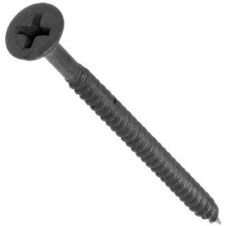 Steel Drywall Screw, Black Phosphate Finish, Bugle Head, Phillips Drive, 2 1/4" Length, #6 Threads, Made in US (Pack of 400) Sheetrock Screws