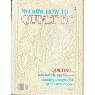 McCall's How to Quilt It  ROSEMARY McMURTRY Books