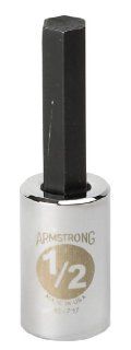 Armstrong 12 717 1/2 Inch Drive Standard Length Hex Driver Socket 1/2 Inch Bit    