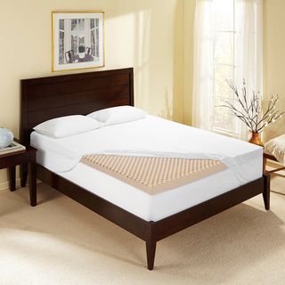 Bodipedic 3 inch Sculpted Memory Foam Mattress Topper With Cover