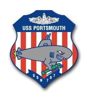 US Navy Ship USS Portsmouth SSN 707 Decal Sticker 3.8" Automotive