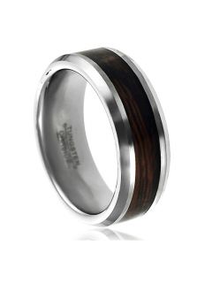 Lincoln Co. TR 15 06  Jewelry,Mens Tungsten Carbide Wood Inlay 8 MM Ring, Fine Jewelry Lincoln Co. Rings Jewelry
