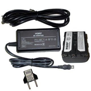 HQRP AC Power Adapter / Charger and Battery compatible with Sony CyberShot DSC F707 DSC F717 DSC F828 DSC R1 Digital Camera plus Euro Plug Adapter Electronics