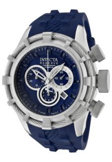 Invicta 1224  Watches,Mens Bolt Chronograph Blue Dial Blue Polyurethane, Chronograph Invicta Quartz Watches
