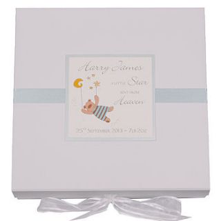 new baby personalised stardust keepsake box by dreams to reality design ltd