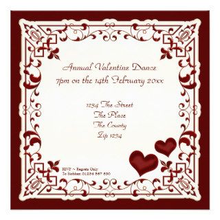 Valentine Fancy Heart Party Personalized Invite