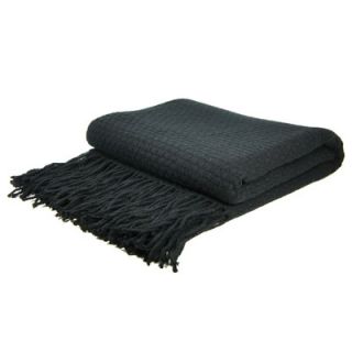 Pur Modern Becket Basketweave Throw CTBW 012 Color Black