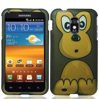 Brown Yellow Monkey Hard Cover Case for Samsung Galaxy S2 S II Sprint Boost Virgin SPH D710 Epic Touch 4G Cell Phones & Accessories