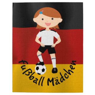 Deutschland Germany Fußball Mädchen 3 v2 Jigsaw Puzzles