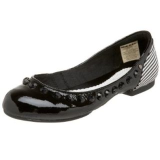 Diesel Women's Daisy W Flat,Black/White,5 M US Shoes