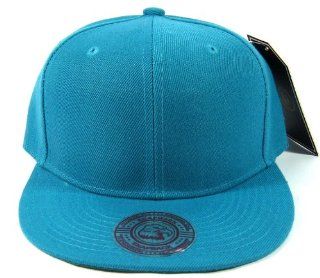 Blank Plain Vintage Snapback Caps Fashion   Solid Teal Green  Sports & Outdoors