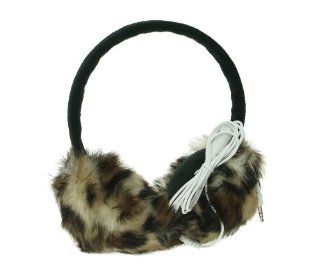 Sporto Leopard Faux Fur Ear Muff Headphones Headset for Electronic Devices Gift Ideas Electronics