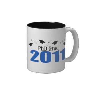 PhD Grad 2011 (Caps And Diplomas Blue) Mugs