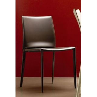 Bontempi Casa Linda Side Chair 04.26 Upholstery Dark brown with off white st