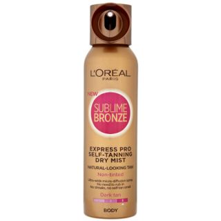 LOreal Paris Sublime Bronze Express Pro Self Tanning Dry Mist   Dark (150ml)      Health & Beauty