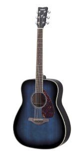 Yamaha FG720S Acoustic Guitar, Ocean Blue Burst Musical Instruments